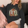 Christmas Book Pumpkin Reading Holiday Lovers Teacher Unisex Hoodie