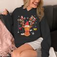 Christmas Librarian Reindeer Xmas Book Teachers Love Reading Unisex Hoodie
