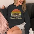 Coffee Beans & Books Retro Bookworm Librarian Unisex Hoodie
