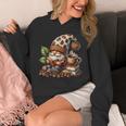 Coffee And Book Reading Accessories For Book Lovers Gnome Unisex Hoodie