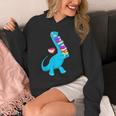 Cool Dinosaur Books Art For Men Women Libarian Book Lover Unisex Hoodie
