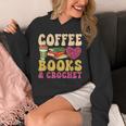 Crochet Coffee Reading Books Crocheter Crocheting Unisex Hoodie