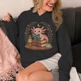 Cute Axolotl Reading Books Cozy Bookworm Unisex Hoodie Cute Axolotl Reading Books Cozy Bookworm Unisex Hoodie
