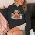 Cute Baby Highland Cow Reading Book Lover Toddler Unisex Hoodie Cute Baby Highland Cow Reading Book Lover Toddler Unisex Hoodie