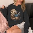 Cute Book Sea Otter Unisex Hoodie Cute Book Sea Otter Unisex Hoodie