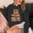 Cute Capybara Reading Books Animal Capybara Bookworms Unisex Hoodie Cute Capybara Reading Books Animal Capybara Bookworms Unisex Hoodie