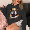 Cute Dog English Bulldog Reading Book Unisex Hoodie Cute Dog English Bulldog Reading Book Unisex Hoodie