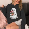 Cute Ghost Holding Books Bookish Christmas Unisex Hoodie