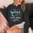 Cute Mermaid Librarian Teacher Dive Into A Good Book Reading Unisex Hoodie