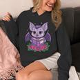 Cute Pastel Goth Bat Reading Book Unisex Hoodie