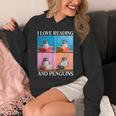 Cute Penguin Reading Book School Librarian Teacher Student Unisex Hoodie