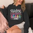 Cute Reading With My Gnomies Gnome Book Bookworm Lover Unisex Hoodie
