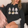 Cute Spooky Reading Book Halloween Fall Ghost Autumn Unisex Hoodie
