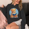 Cute Teddy Bear Reading Book Fun Unisex Hoodie
