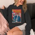 Dead Roast Coffee Comic Book Cover Style Skeleton Barista Unisex Hoodie