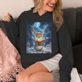 Deer Reads Book Women Girls Reindeer Unisex Hoodie