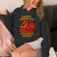 Easily Distracted By Dragons And Books Reading Unisex Hoodie