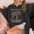 Easily Distracted By Elephants And Books Elephant Unisex Hoodie