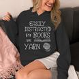 Easily Distracted By Knitting Books And Yarn Quote Reader Unisex Hoodie Easily Distracted By Knitting Books And Yarn Quote Reader Unisex Hoodie