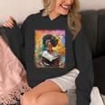 Educated Afro Girl Reading Book Lover History Month Unisex Hoodie