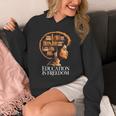 Education Is Freedom Afro Woman Book Illustration Unisex Hoodie