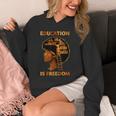 Education Is Freedom Teacher Book Black History Month Unisex Hoodie
