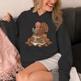 Fall Book Vintage Turkey Thanksgiving Reading Book Lovers Unisex Hoodie Fall Book Vintage Turkey Thanksgiving Reading Book Lovers Unisex Hoodie
