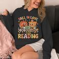 Fall In Love With Reading Autumn Pumpkin Teacher Book Lover Unisex Hoodie Fall In Love With Reading Autumn Pumpkin Teacher Book Lover Unisex Hoodie