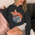 Fox Reading Book Pajama Sleep Unisex Hoodie
