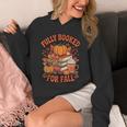 Fully Booked For Fall Books Pumpkin Autumn Thanksgiving Unisex Hoodie