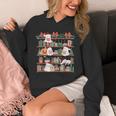 Ghost Christmas Reading Book Lover Library Christmas Teacher Unisex Hoodie
