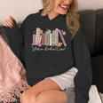 Harm Reduction Floral Book Overdose Awareness Nurse Unisex Hoodie