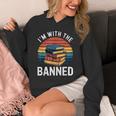 I'm With The Banned Stack Of Books Vintage Sunset Retro Unisex Hoodie I'm With The Banned Stack Of Books Vintage Sunset Retro Unisex Hoodie