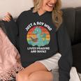 Just A Boy Who Loves Dragons And Books Kids Toddler Baby 5T Unisex Hoodie