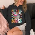 Just A Girl Who Loves Books Reading Cute Bookworm Girls Kids Unisex Hoodie