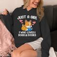 Just A Girl Who Loves Dogs And Books Reading Dog Puppy Lover Unisex Hoodie Just A Girl Who Loves Dogs And Books Reading Dog Puppy Lover Unisex Hoodie