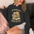 Just One More Chapter Sloth Sleeping On Books Reading Unisex Hoodie