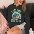 I Just Want To Read Books And Pet Cats Cat Book Lovers Unisex Hoodie I Just Want To Read Books And Pet Cats Cat Book Lovers Unisex Hoodie