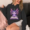 Kawaii Axolotl Cute Axolotls Reading Book Unisex Hoodie Kawaii Axolotl Cute Axolotls Reading Book Unisex Hoodie