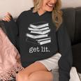 Let's Get Lit Books Unisex Hoodie Let's Get Lit Books Unisex Hoodie