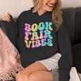 Library Book Fair Vibe Tie Dye School Reading Nostalgic Unisex Hoodie