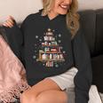 Library Books Christmas Tree Teacher Xmas Snowflake Unisex Hoodie