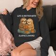Life Is Better With Sloths And Books Cute Sloth Lover Unisex Hoodie Life Is Better With Sloths And Books Cute Sloth Lover Unisex Hoodie