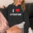I Love Literature Heart Books Writing Reading Read Write Unisex Hoodie I Love Literature Heart Books Writing Reading Read Write Unisex Hoodie