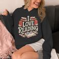I Love Reading Books Literature Enthusiast Fun Unisex Hoodie I Love Reading Books Literature Enthusiast Fun Unisex Hoodie