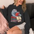 Manatee Reading Books Matching Bookworm Readers Librarian Unisex Hoodie