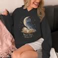 Night Owl Book Club Crescent Moon Late Night Reading Unisex Hoodie Night Owl Book Club Crescent Moon Late Night Reading Unisex Hoodie