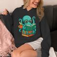 Octopus Reading Book Reading Bookworm Reader Unisex Hoodie Octopus Reading Book Reading Bookworm Reader Unisex Hoodie
