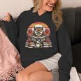 Owl Reading Books Book Library Bookworm Unisex Hoodie