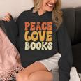 Peace Love Books Men Women Unisex Hoodie